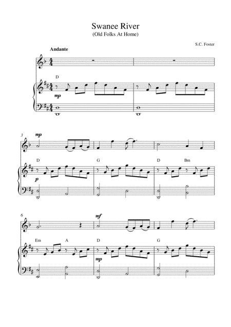 Swanee River (Old Folks at Home) (arr. Kaiserin Rebecca)
