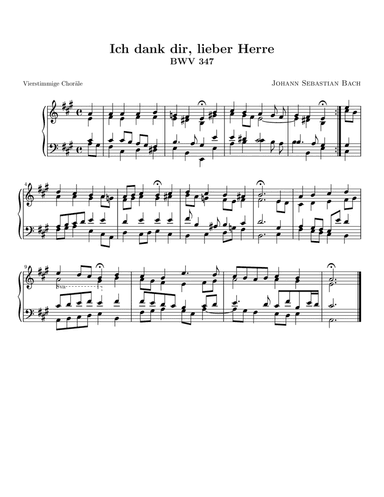 Bach Choral BWV 347 (arr. Thomas Jancso)