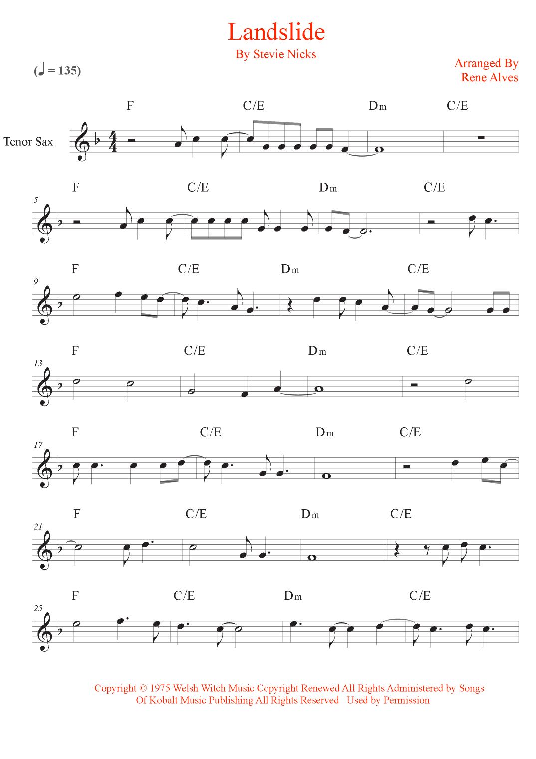 Landslide (arr. Rene Alves)