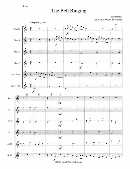 The Bell Ringing for piccolo and flute sextet (arr. David Warin Solomons)