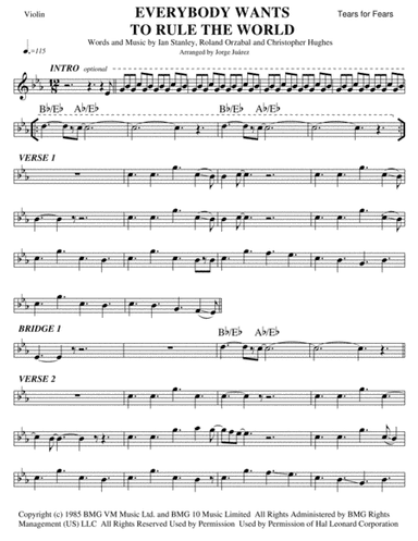 Everybody Wants To Rule The World (arr. Jorge Juárez)