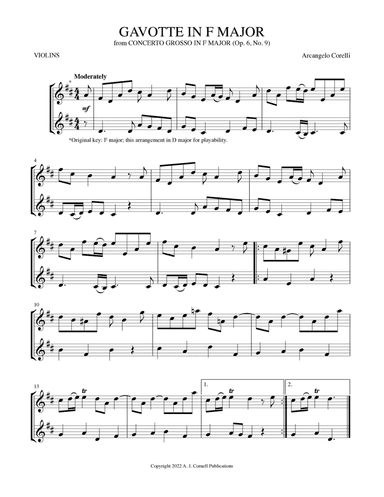 Gavotte in F Major (from Concerto Grosso in F Major) (arr. Mark Phillips)