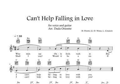 Can't Help Falling In Love (arr. Duda Oriontte)