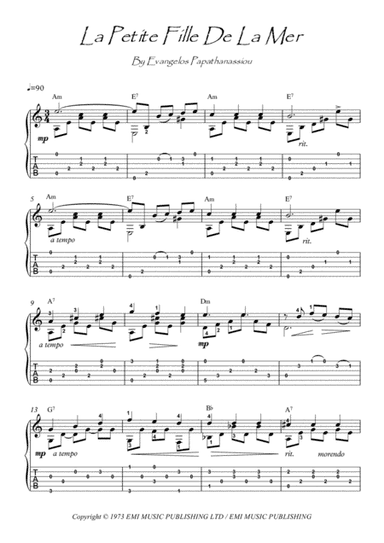 Petite Fille De La Mer (arr. PianoSheetNow)