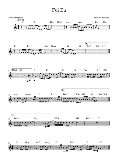 Fui Eu (arr. Carlos Oliveira)