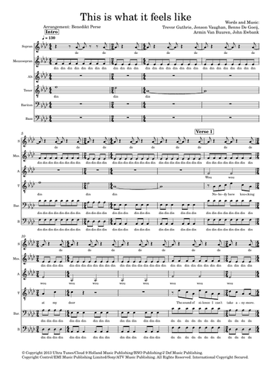 This Is What It Feels Like (arr. Benedikt Perse)