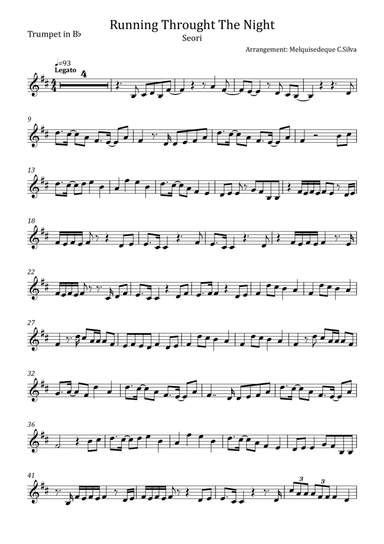 Running Through The Night (arr. Melquisedeque C.Silva)