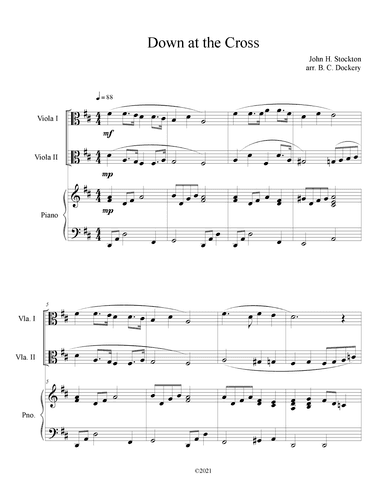 Down at the Cross (Viola Duet with Piano Accompaniment) (arr. B. C. Dockery)