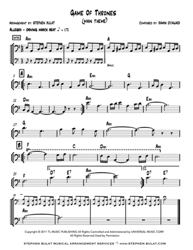 Game Of Thrones (arr. Stephen Bulat)