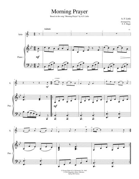 Morning Prayer (arr. E. E. Biggs)