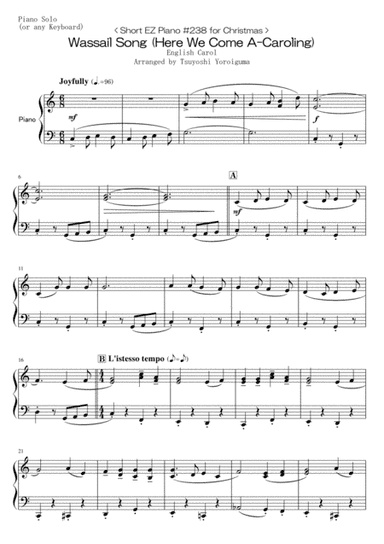 Wassail Song (Here We Come A-Caroling) (arr. Tsuyoshi Yoroiguma)