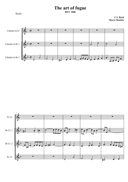 The Art of Fugue, BWV 1080 (arr. Marco Monitto)