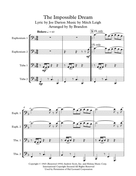 The Impossible Dream (arr. Sy Brandon)