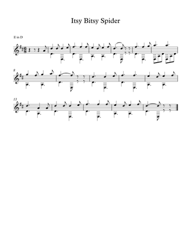 Itsy Bitsy Spider (arr. Milan Mitic)