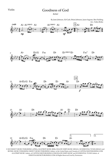 Goodness Of God (arr. Fabio Britto)