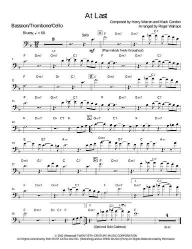 At Last (arr. Roger Wallace)