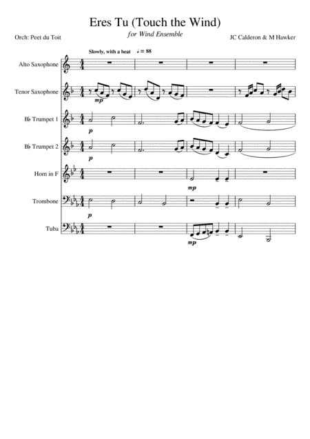 Touch The Wind (arr. Peet du Toit)