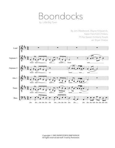 Boondocks (arr. Bsharpe Music)