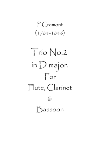 Trio No.2 in D major Op.13 (arr. Spence Bundy)