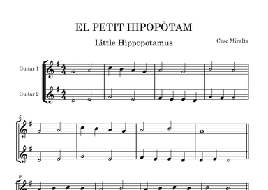 EL PETIT HIPOPOTAM Guit Duet