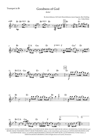 Goodness Of God (arr. Fabio Britto)