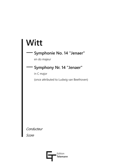 Symphony No. 14 "Jenaer" (arr. Alexis Delattre)