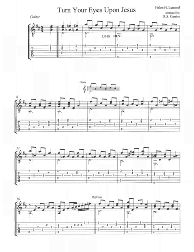 "Turn Your Eyes Upon Jesus" (arr. R.S. Carrier)