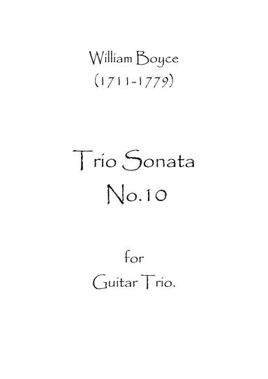 Trio Sonata No.10 (arr. Spence Bundy)