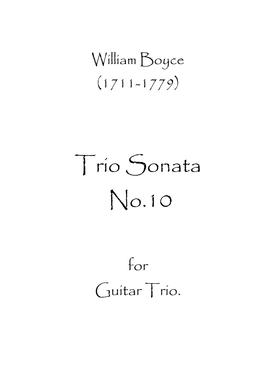 Trio Sonata No.10 (arr. Spence Bundy)