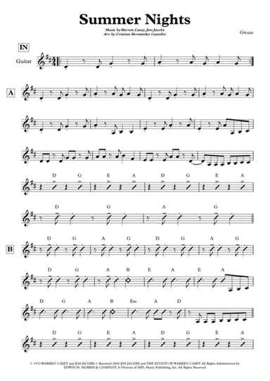 Summer Nights (arr. Cristian Hernandez Castellvi)