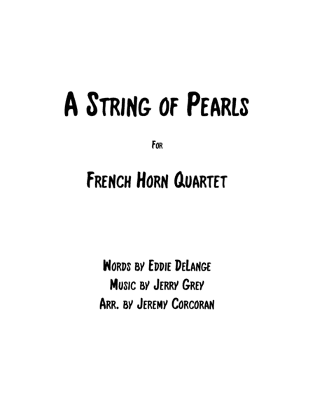 A String Of Pearls (arr. Jeremy Corcoran)