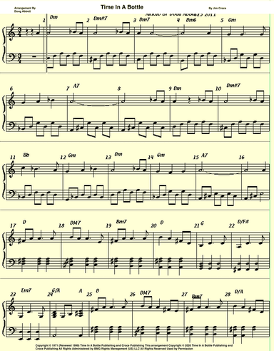 Time In A Bottle (arr. Doug Abbott)