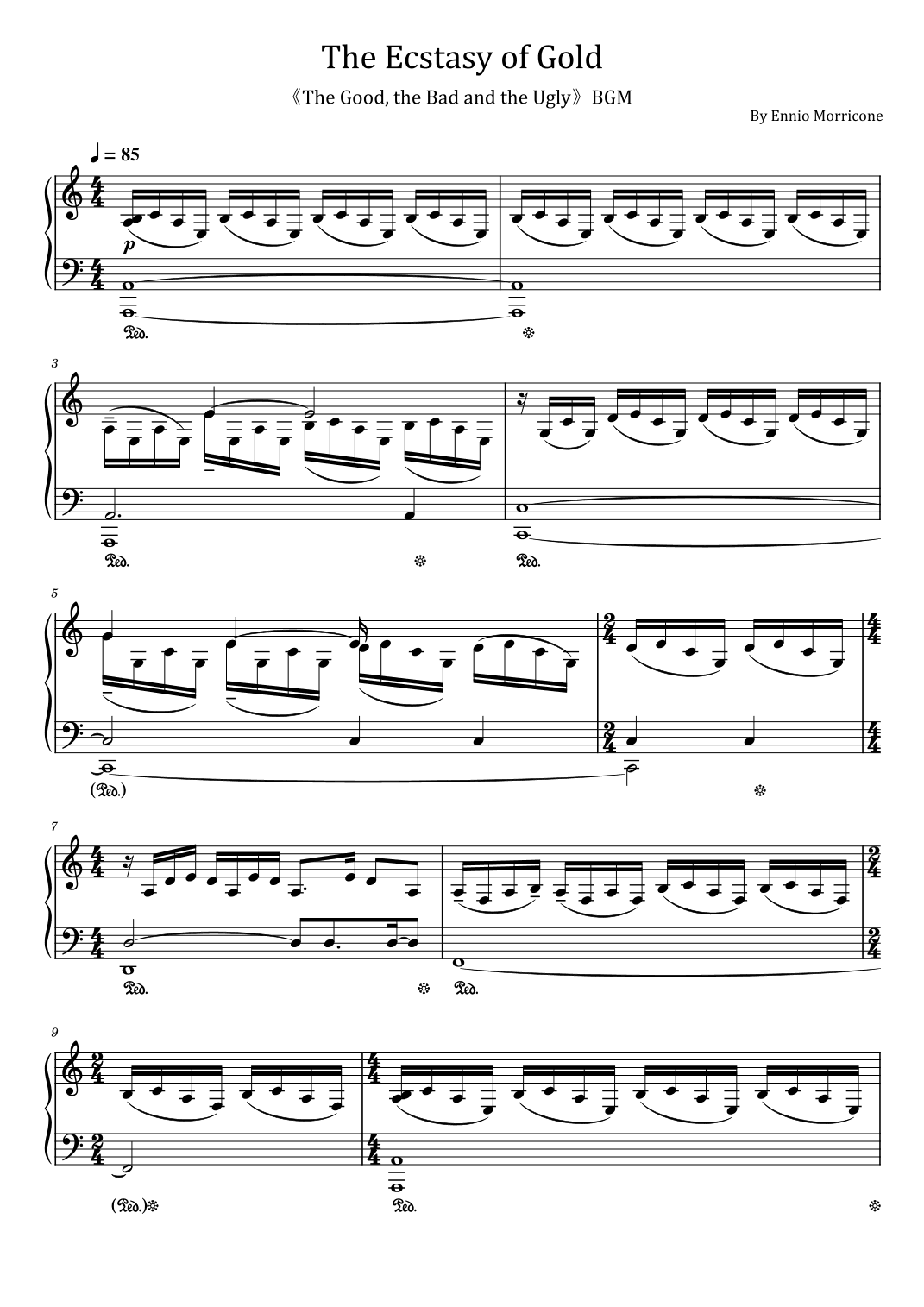 The Ecstasy Of Gold (arr. poon)