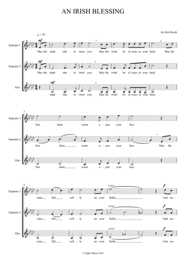 An Irish Blessing (SAA choir) (arr. Robert Booth)