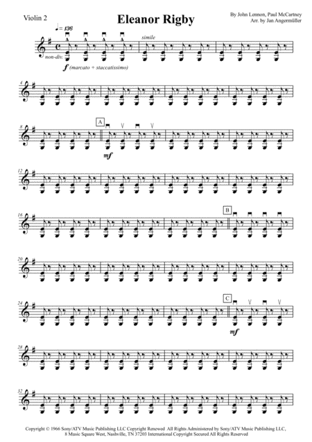 Eleanor Rigby (arr. Jan Angermüller)