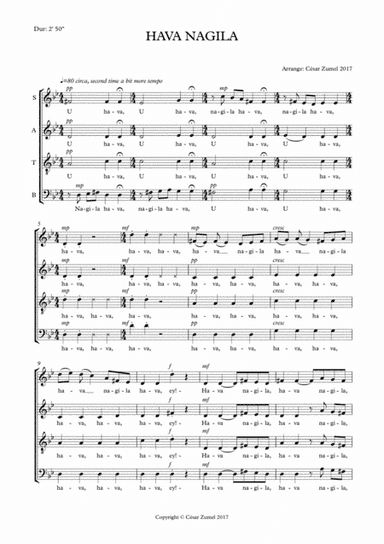 Hava nagila (arr. César Zumel)