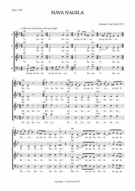 Hava nagila (arr. César Zumel)