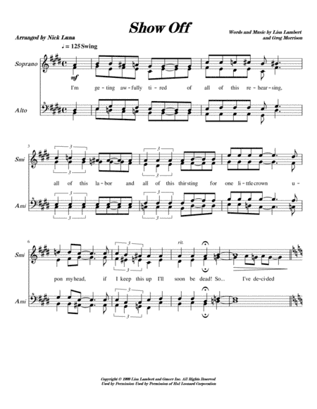 Show Off (arr. Nick Luna)