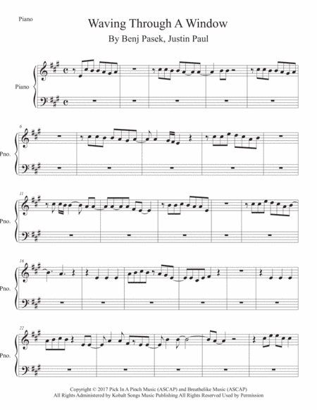 Waving Through A Window (arr. Kevin Busse)
