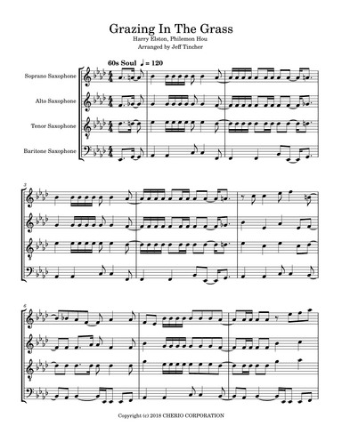 Grazing In The Grass (arr. Jeff Tincher)