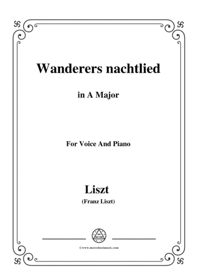 Liszt-Wanderers nachtlied in A Major,for Voice and Piano (arr. MSM)