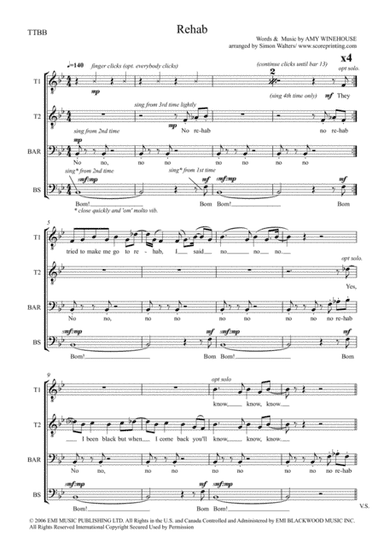 Rehab (arr. Simon Walters)