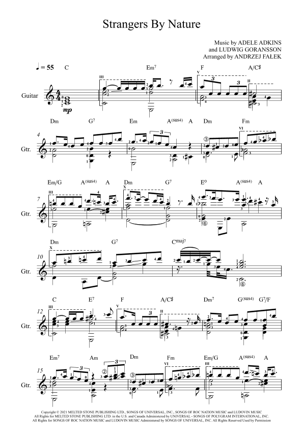 Strangers By Nature (arr. Andrzej Falek)