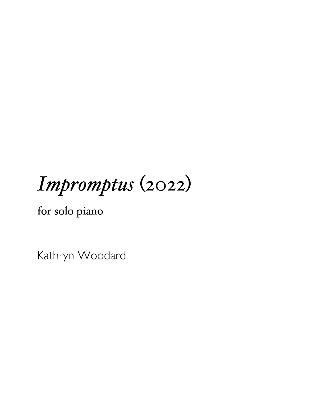 Impromptus