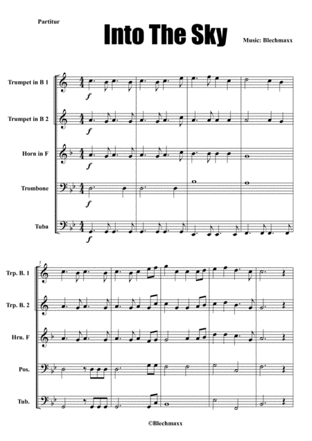 Into the sky - Intro for Brassquintet