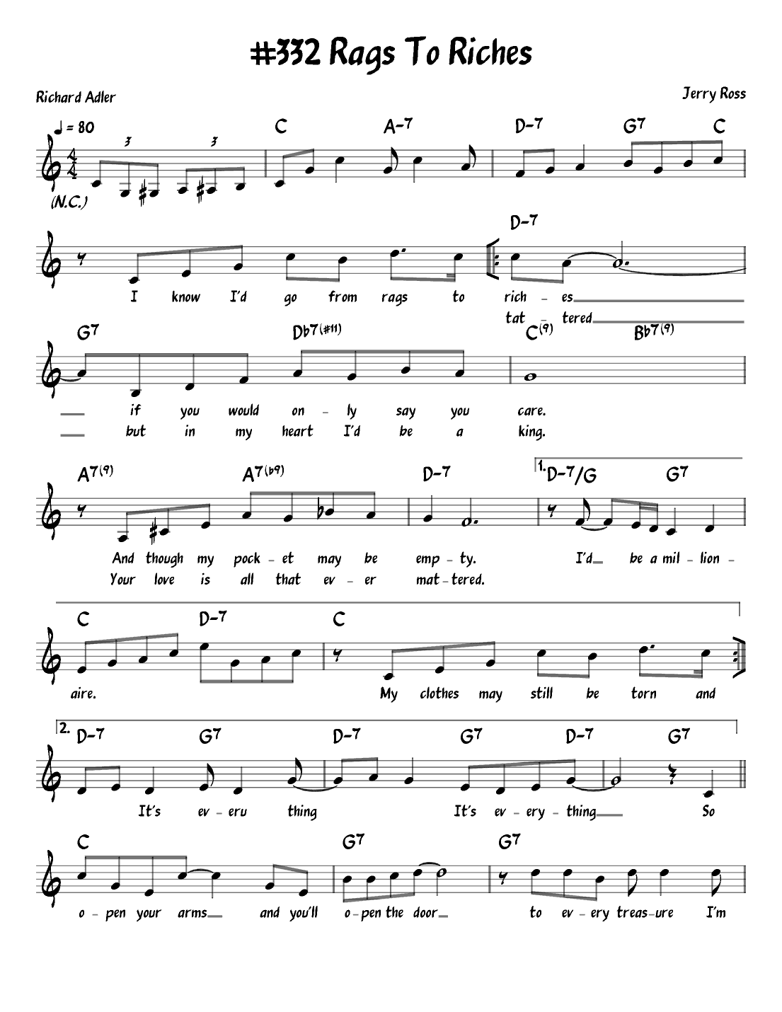 Rags To Riches (arr. John Fries)
