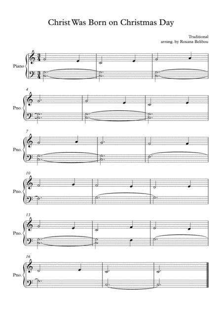 Christ Was Born on Christmas Day (arr. Roxana Belibou)