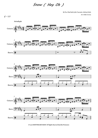 Snow (hey Oh) - Score Only (arr. Cleber Correia)