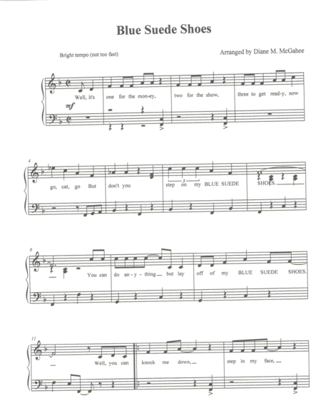 Blue Suede Shoes (arr. Diane M. McGahee)