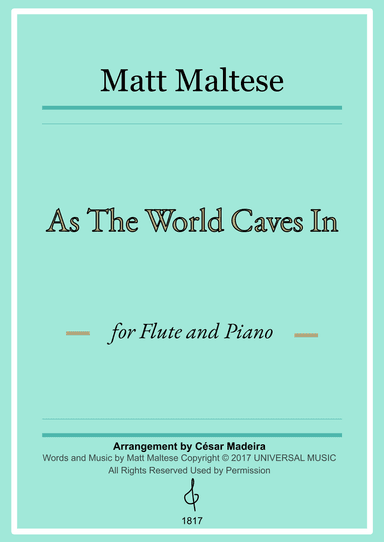 As The World Caves In (arr. César Madeira)